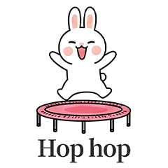 ウサギの日常スタンプ 06(EN)