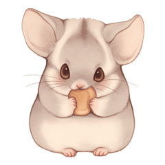 ほっこり手書きのチンチラスタンプ