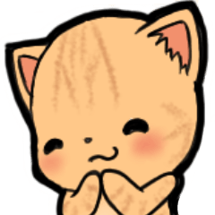 感情を届ける茶トラ猫のスタンプです。
