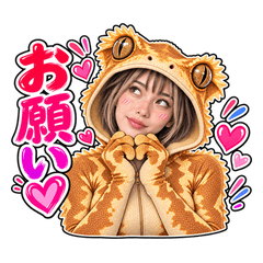 【創作女子】クレステッドゲッコーな彼女