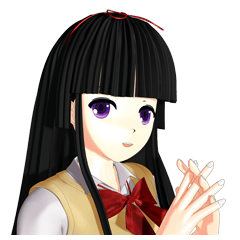 Black Hair Bangs JK Girl