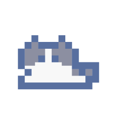 動くドットねこ!!2-1 ハチワレ