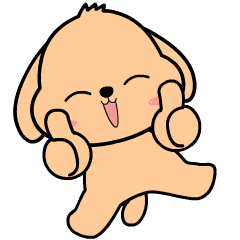 Lovely Puppy : Big Stickers