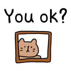Cute Cat Sticker English