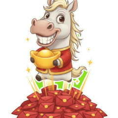 祝賀の白馬が吉報をお届け！