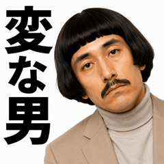 変な男スタンプ。