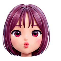 女の子 エフェクト スタンプ 265