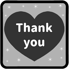 飛び出す⬛LINEハート❸⬛モノクロ