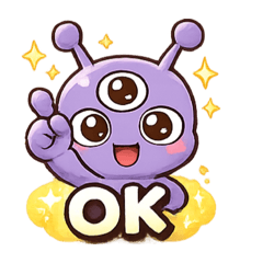 宇宙人ちゃんの即スタンプ
