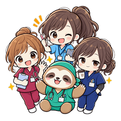 看護師さんのゆるっと病院スタンプ