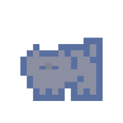 動くドットねこ!!2-2 黒猫