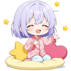 ナイトドリームの女の子スタンプ