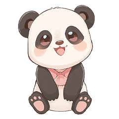 前向き応援パンダ