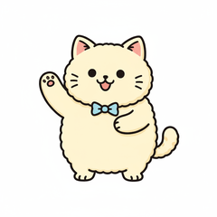 Fluffy Cat Daily Chat Stickers