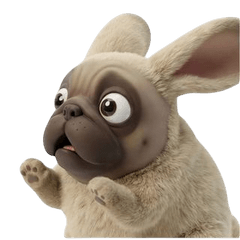 元気なパグうさぎ (ANM)