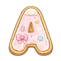 ゆるかわクッキー♡英字デコ