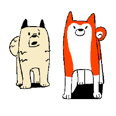 柴犬、北海道犬