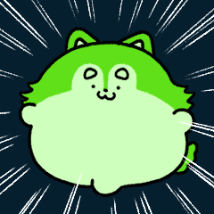 蓄光で光るハスキー