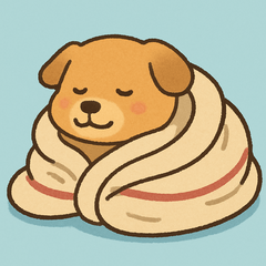 ほっこりまったり冬の犬