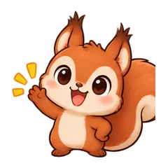 Cute Red Squirrel Tail Chat