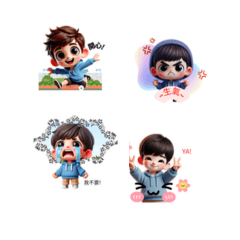 Cute  boy stickers