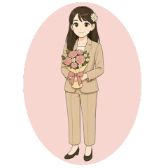 スーツ女子日常