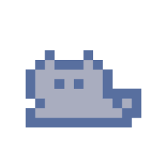 動くドットねこ!!2-1 グレー猫