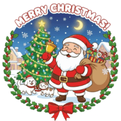 ずっと使えるクリスマススタンプ1