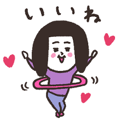 ゆる女子ボブ子さんの毎日使えるスタンプ