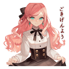 上品な女の子の丁寧な挨拶