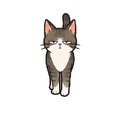 塩対応クールなキジトラ猫｜動く・文字なし
