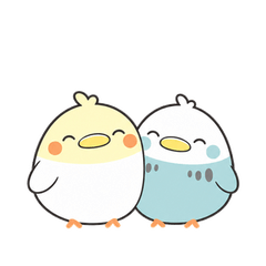 まんまるインコの動くスタンプ