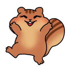 cutie chipmunk sticker