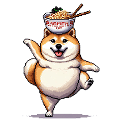 くすっと笑えるフレーズの太っちょ柴犬