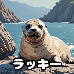 毎日使える40表情あざらしスタンプ