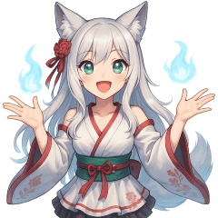 妖狐少女の爆笑コミカル日常スタンプ集