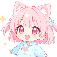 ほんわか♡ピンクねこちゃん