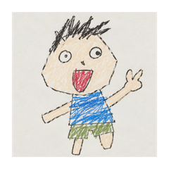 5歳児が描いた絵　スタンプ
