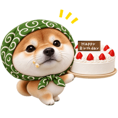 一生使える♡風呂敷柴犬のみんなのお誕生日
