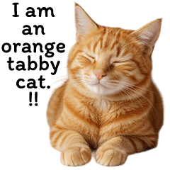 The orange cat is cool !!