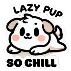 "Lazy Pup: The Chill Dog"