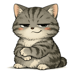 ジト目の毒ねこ（ふっ）