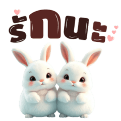 White twin rabbits
