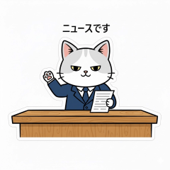 アナウンサーな猫