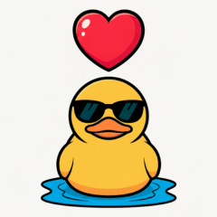 ラバーダックサングラス