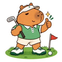 Chill Capybara Golf Life