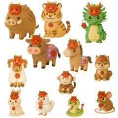 紙粘土干支の節分