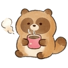 冬のゆるふわたぬき