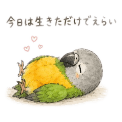 疲れた日にそっと寄りそう鳥