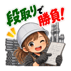 毎日がんばる足場職人さん（女性）